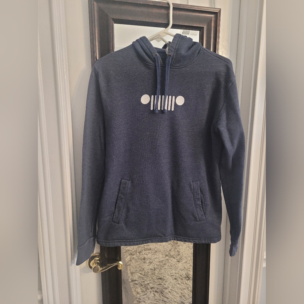 Blue Relaxed Long Sleeve Sweatshirt